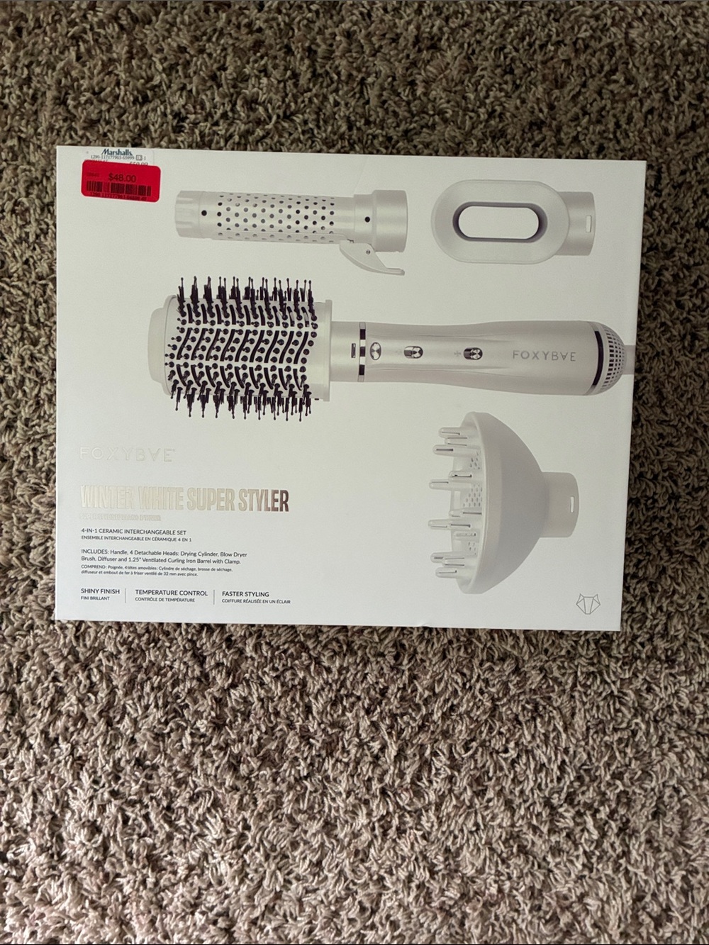 FOXYBYE White 4‑in‑1 Super Styler Hair Dryer & Volumizer